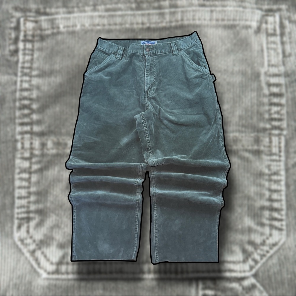 Old Navy Vintage Corduroy Carpenter Pants Y2K 34x36 Cropped
